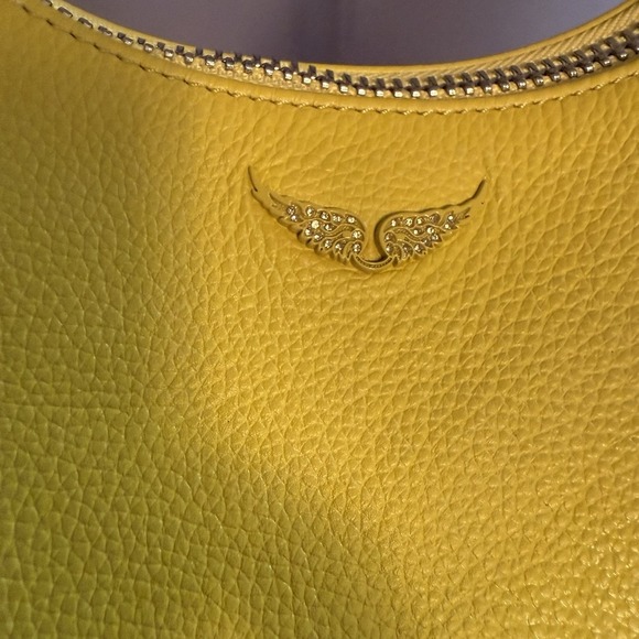 Zadig & Voltaire Moonrock Mini Chain Shoulder Crossbody Hand Bag Yellow - EUC - Picture 2 of 10